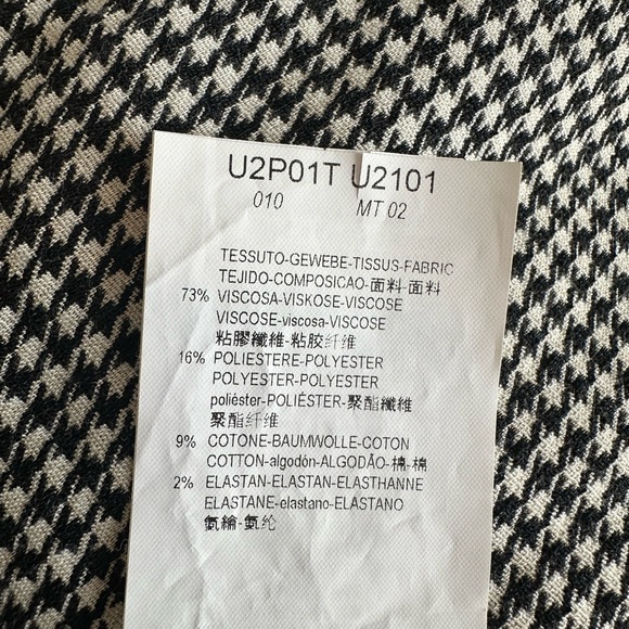 Emporio Armani black & white houndstooth skinny viscose trousers - Picture 6 of 6